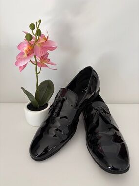 ASOS Design Black Patent Tassel Loafers - Men